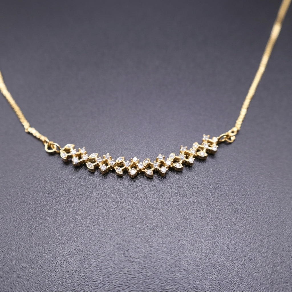 Golden adjustable bracelet with chain