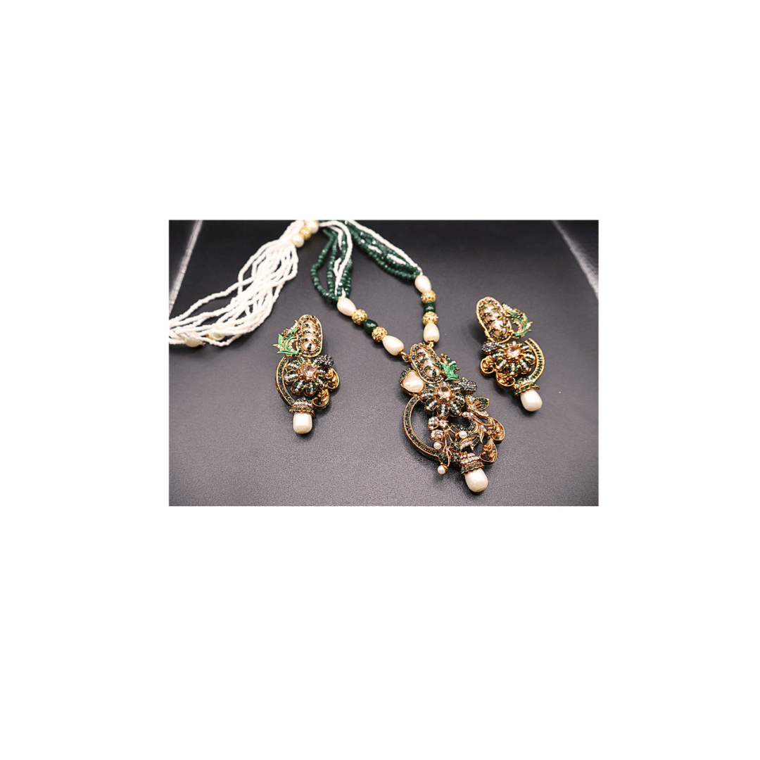 Emerald green Turkish mala set
