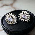 Silver zircon studs