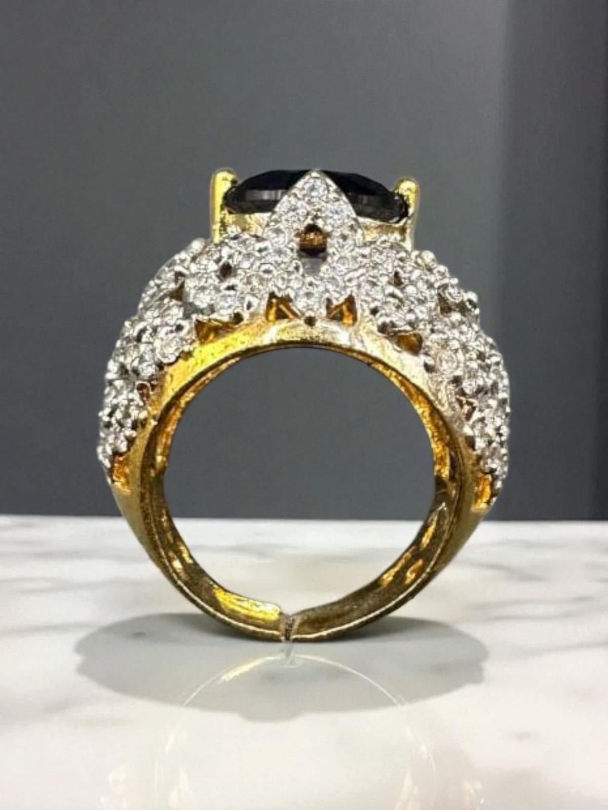 Turkish round blue stone ring(sapphire)