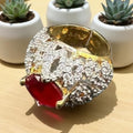 Turkish big ruby stone ring