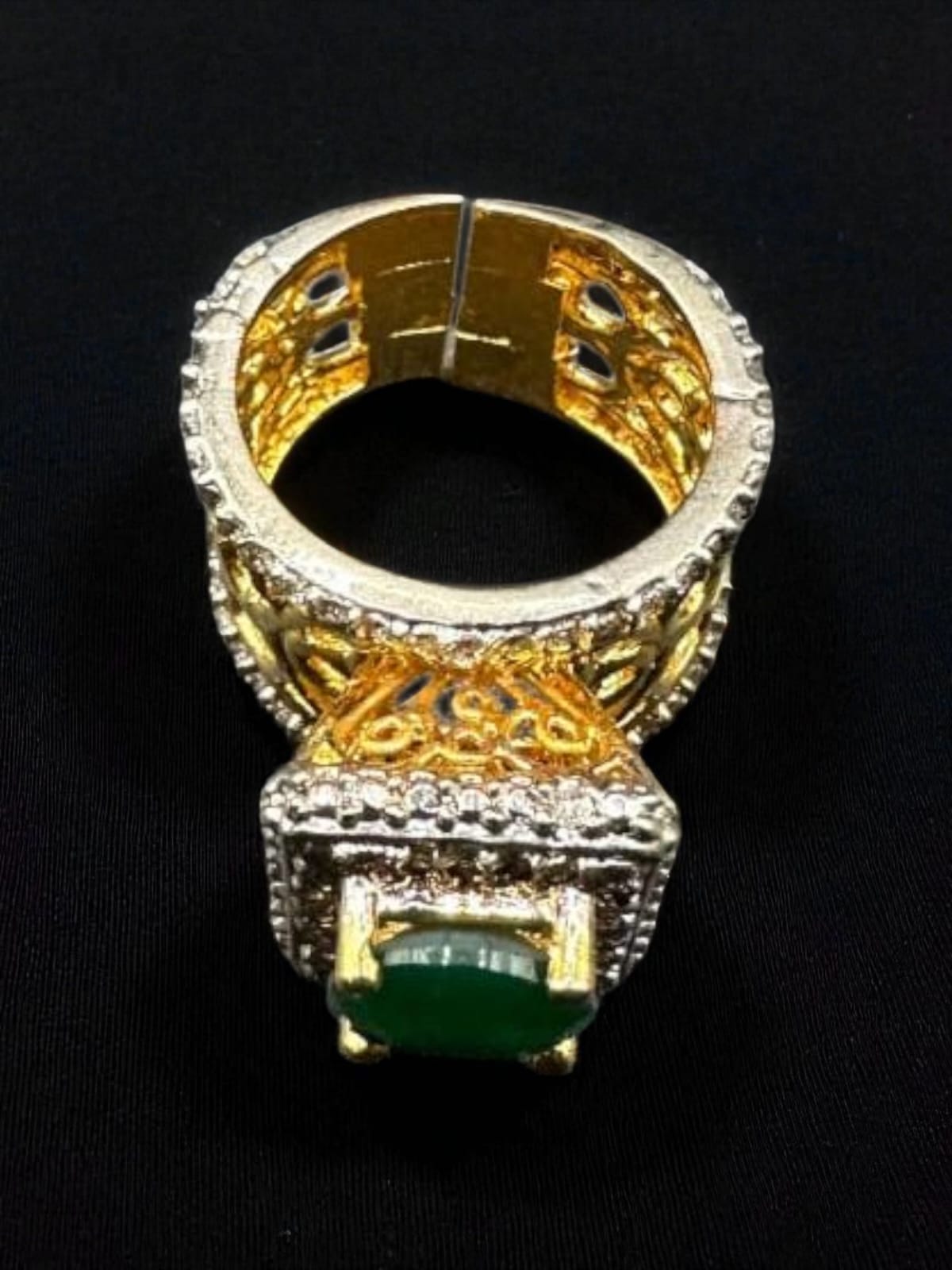 Turkish emerald big ring