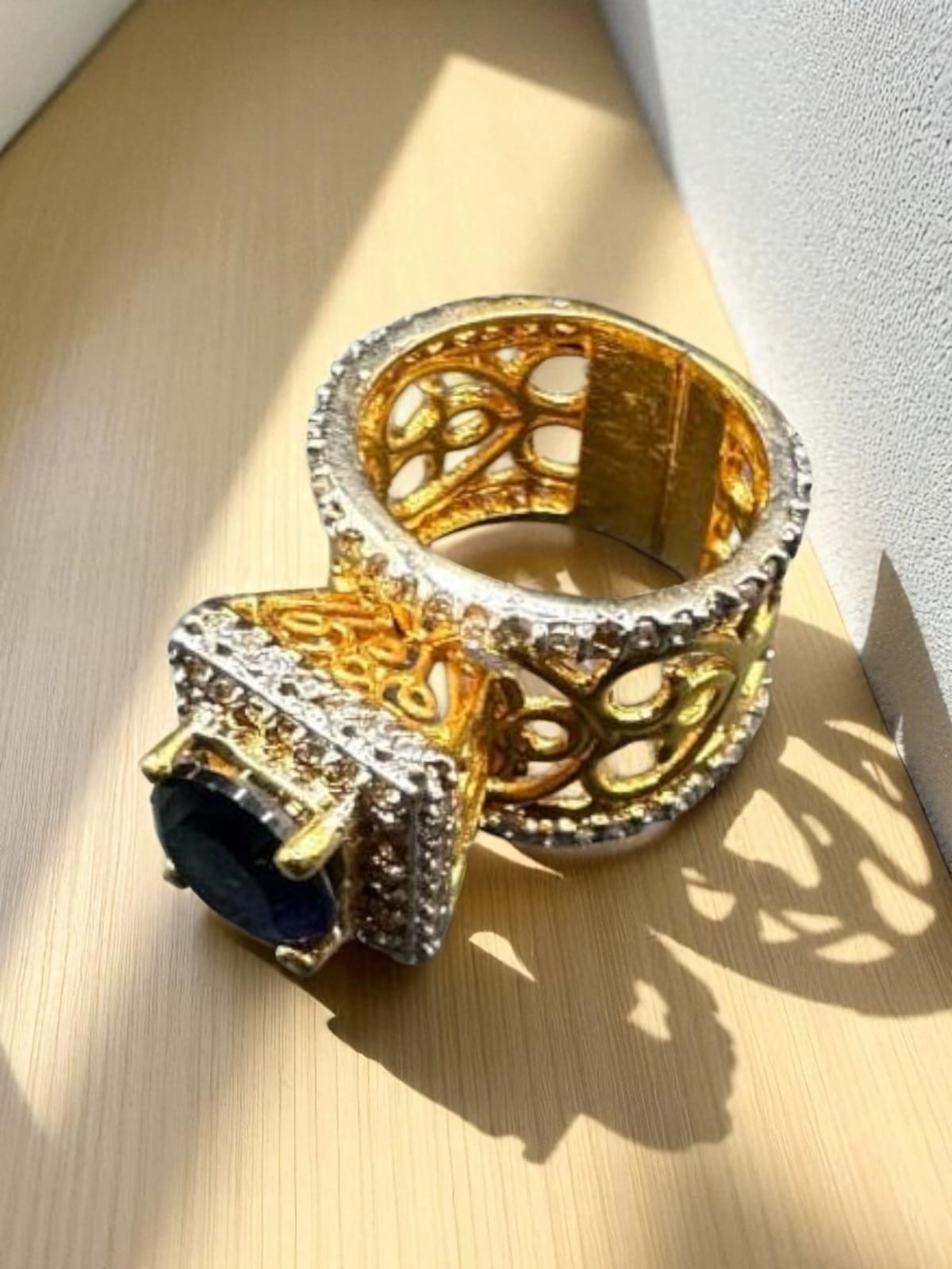 Turkish sapphire big ring