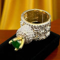 Turkish emerald tower ring