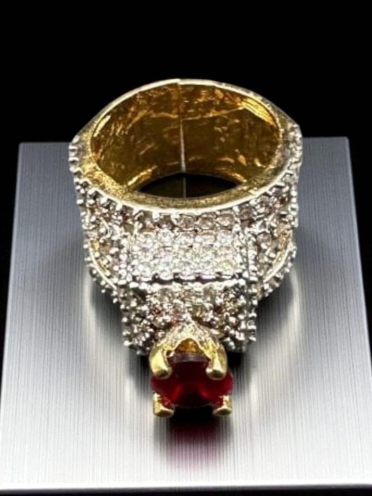 Turkish ruby tower ring