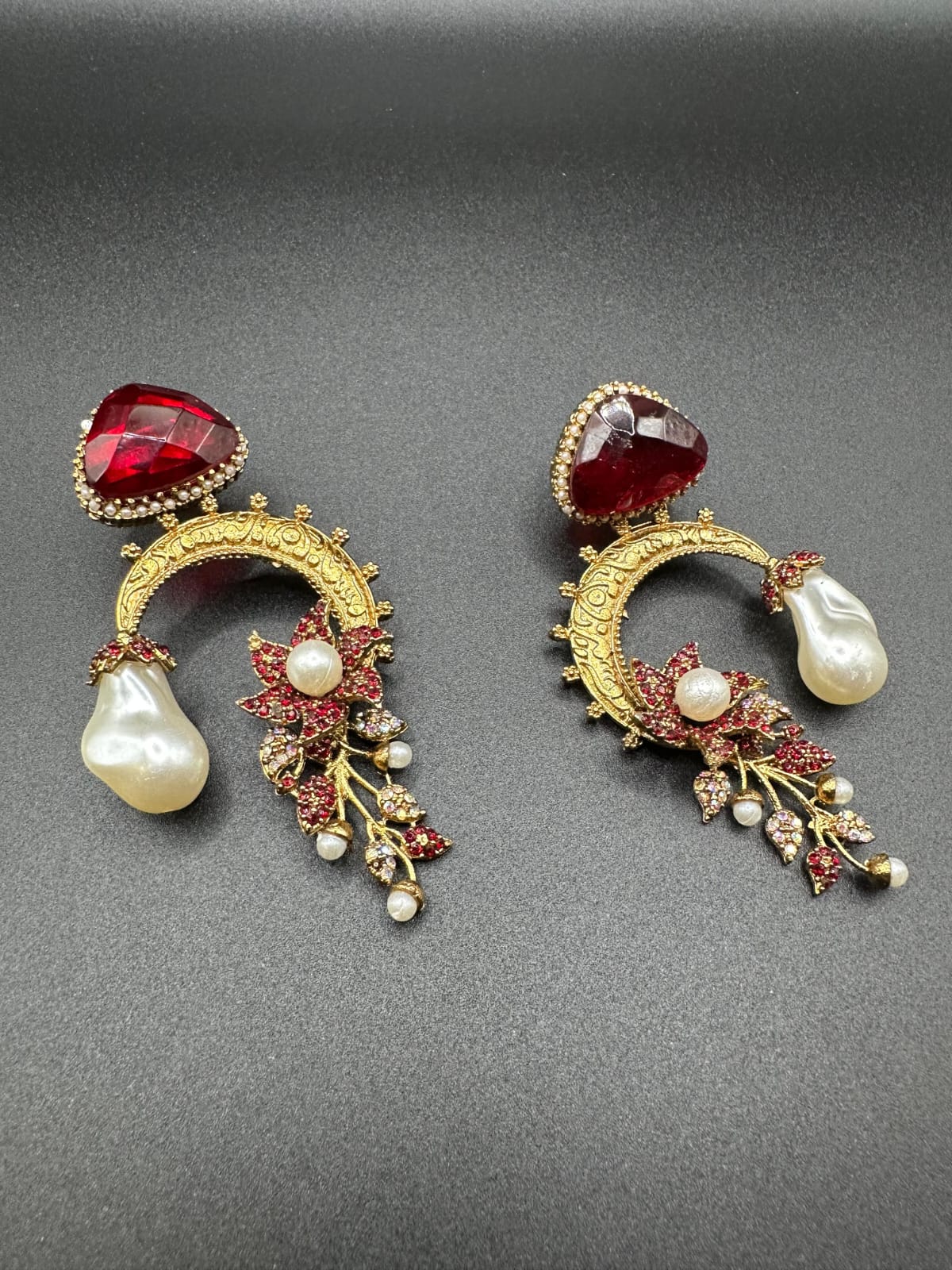 Turkish classic ruby earrings