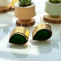 Turkish teardrop studs(emerald)