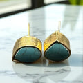 Turkish teardrop studs (feroza)