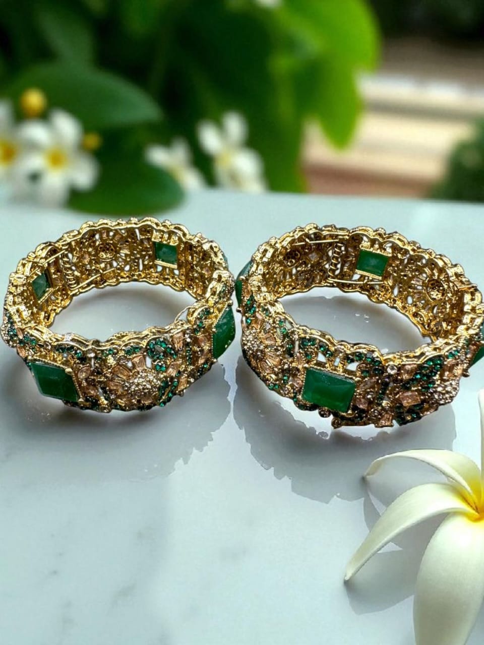 Turkish bold green bangles