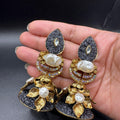 Turkish style bold black jhumke