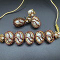 Turkish style maroon choker set