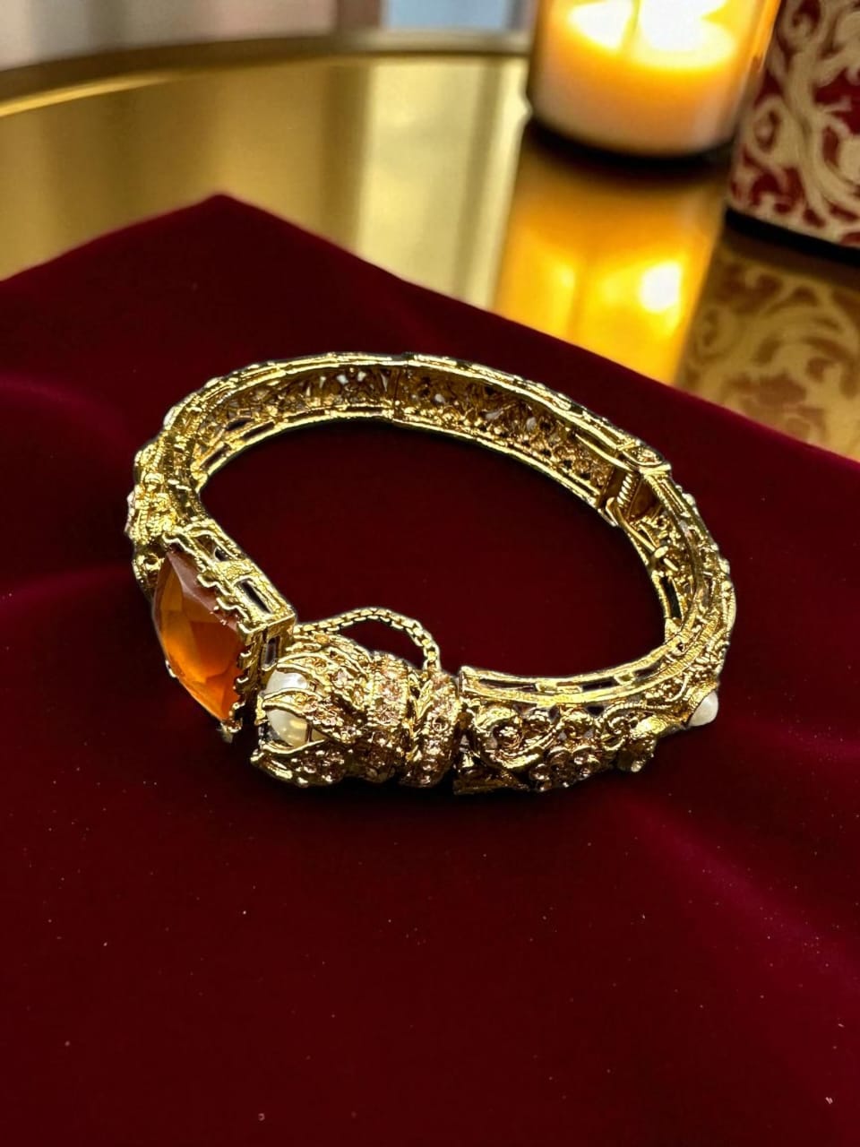 Turkish style champagne adjustable bangle