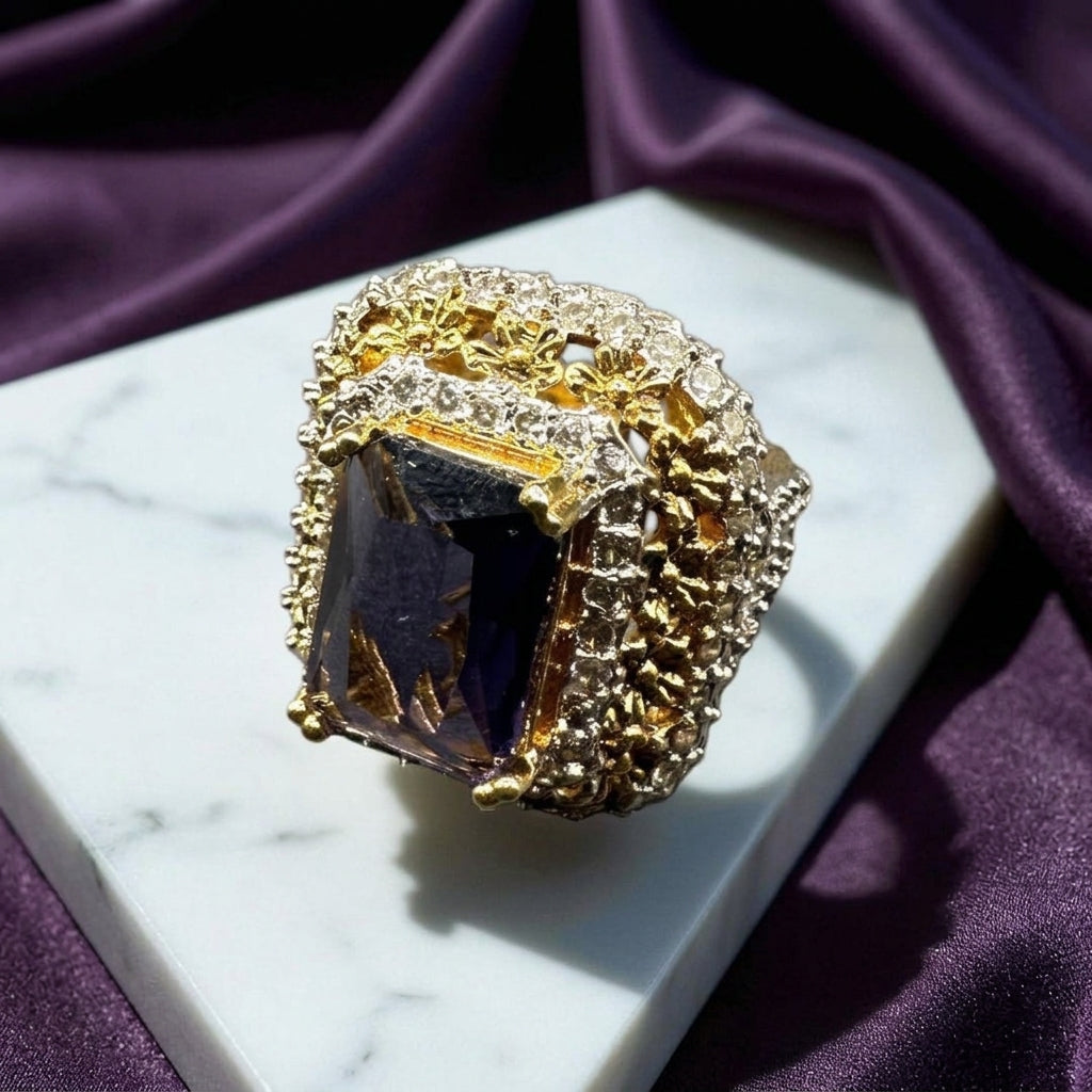 Turkish style bold square ring