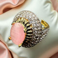 Turkish style bold pink ring