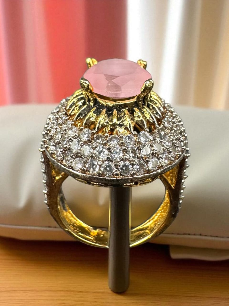 Turkish style bold pink ring
