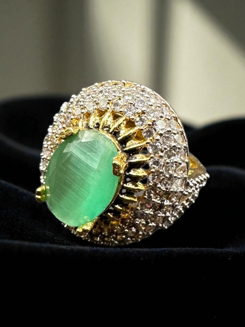 Turkish style bold turquoise ring