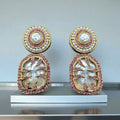 Turkish style pink earrings