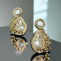 Turkish style white pearl with multi stones earrings