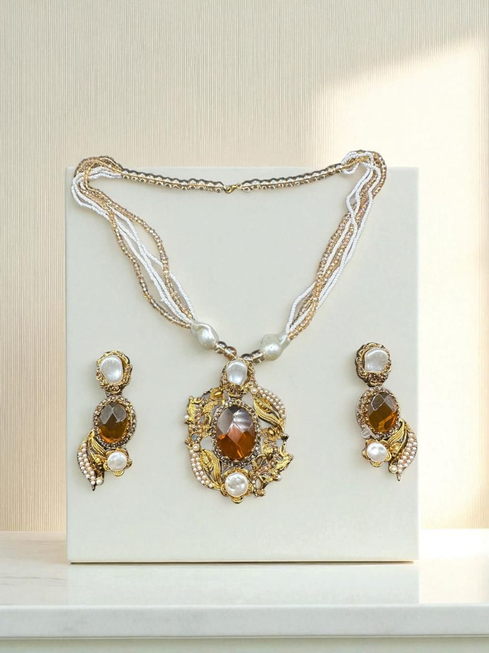 Turkish style champagne long mala set