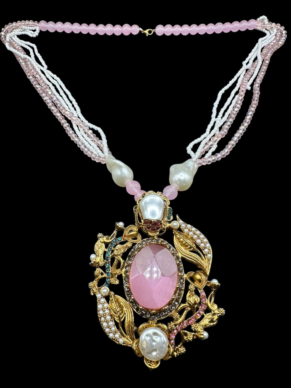 Turkish style pink long mala set