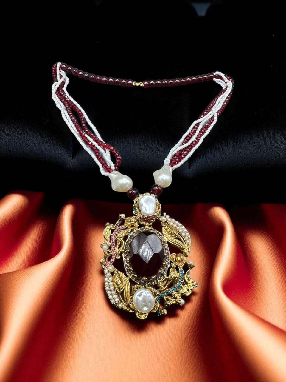 Turkish style red long mala set