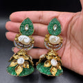 Turkish style bold green jhumke