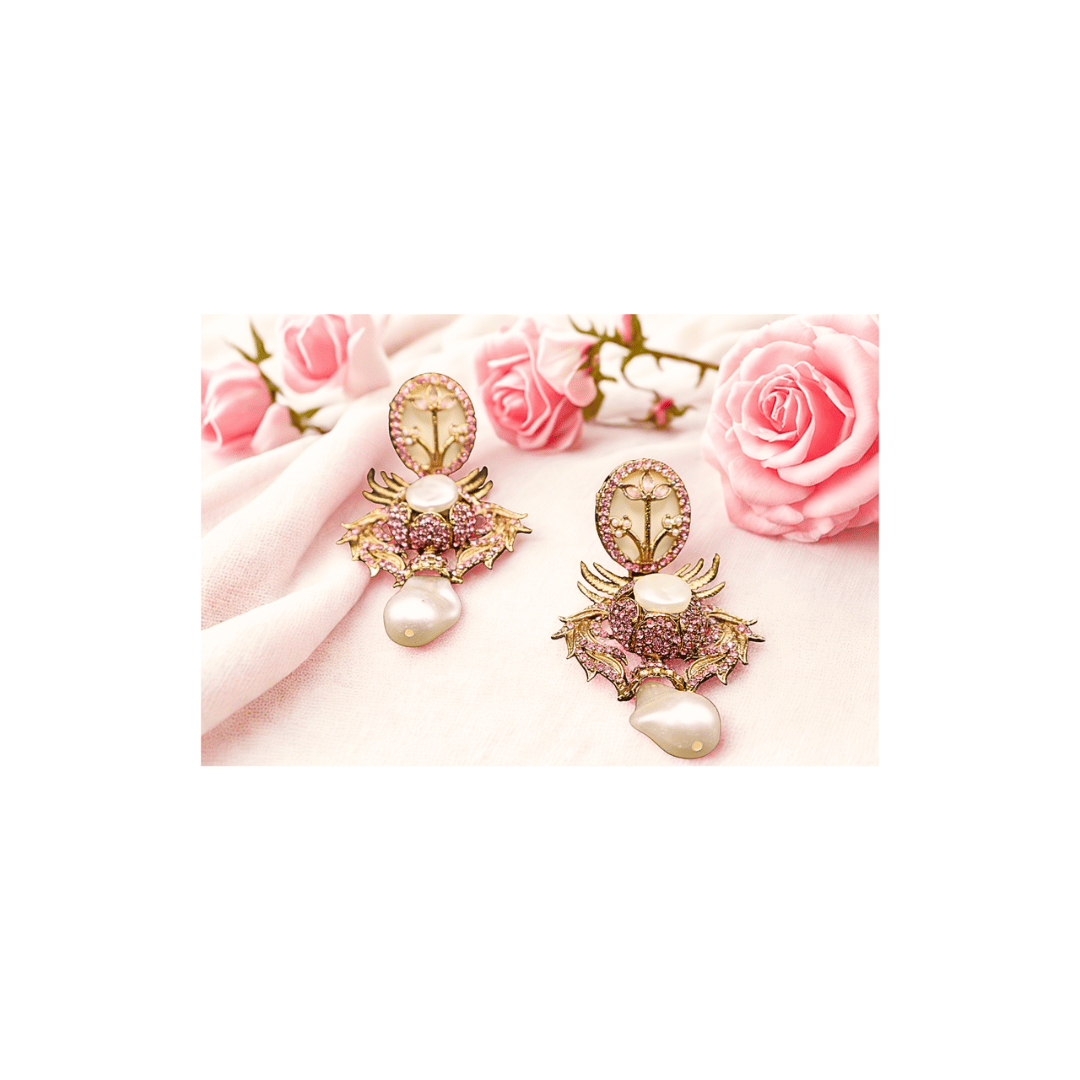 Turkish pink earrings