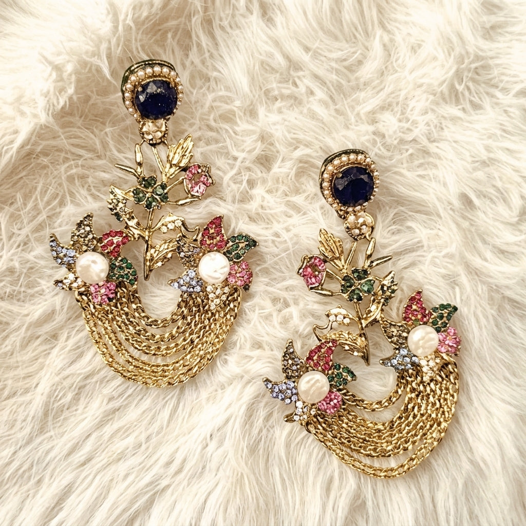 Chain hanging Turkish earrings