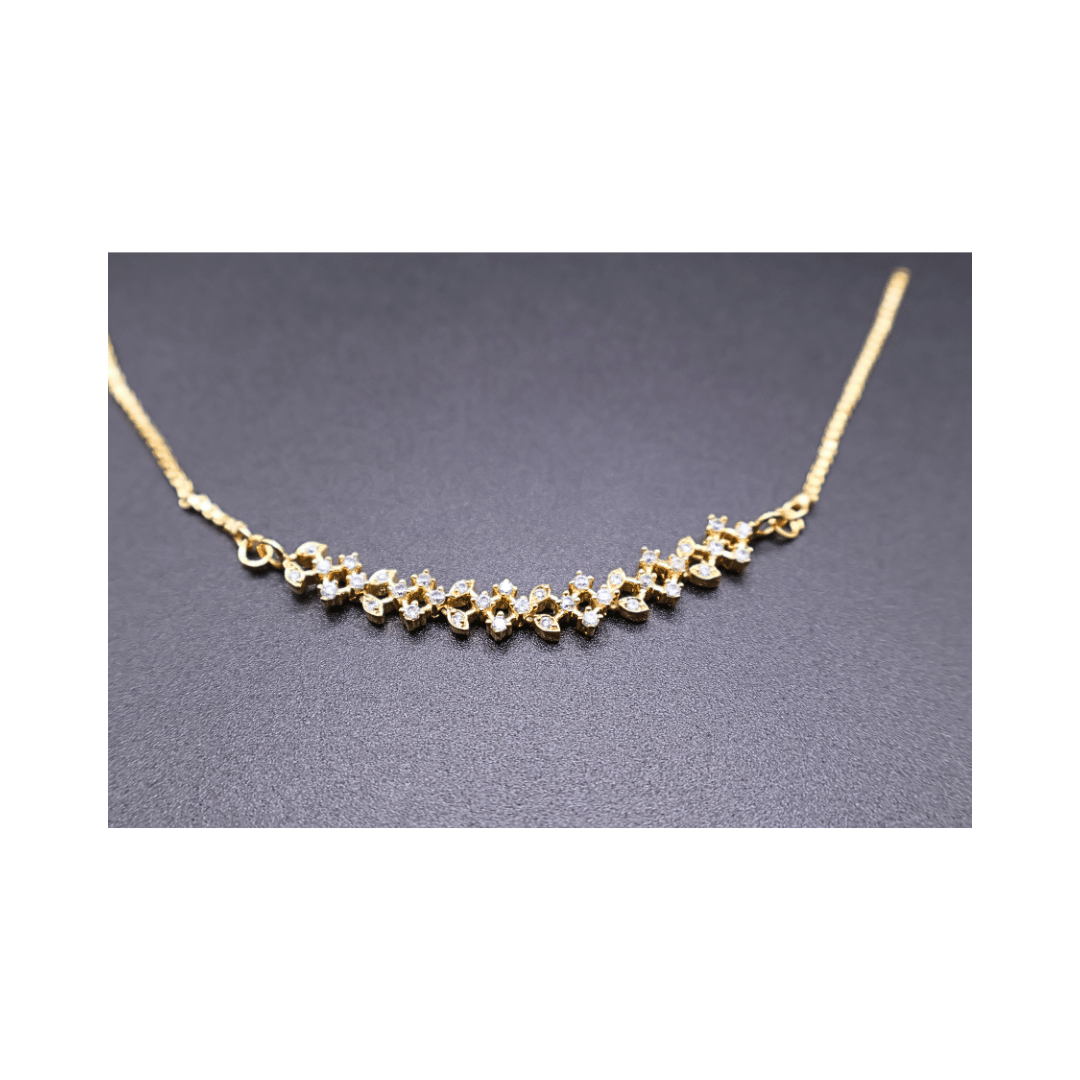 Golden adjustable bracelet with chain