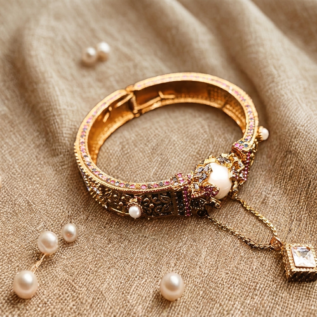 Golden adjustable Turkish bangle
