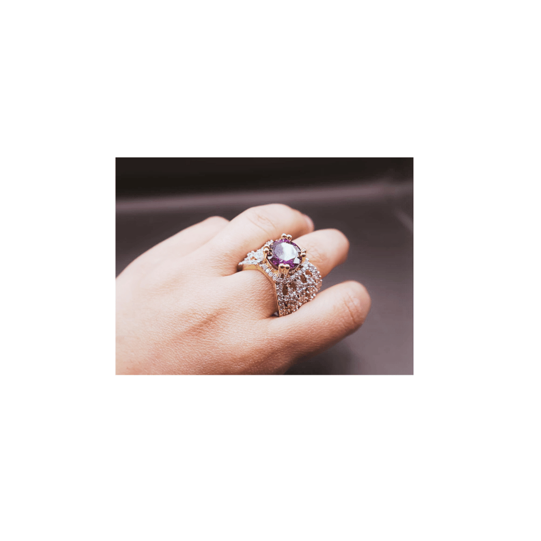 Turkish purple big ring