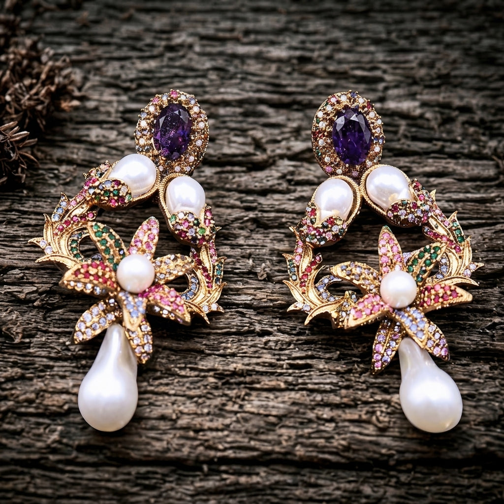 Elegant long earrings