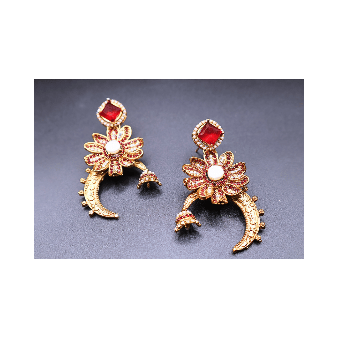 Turkish crescent shaped earrings