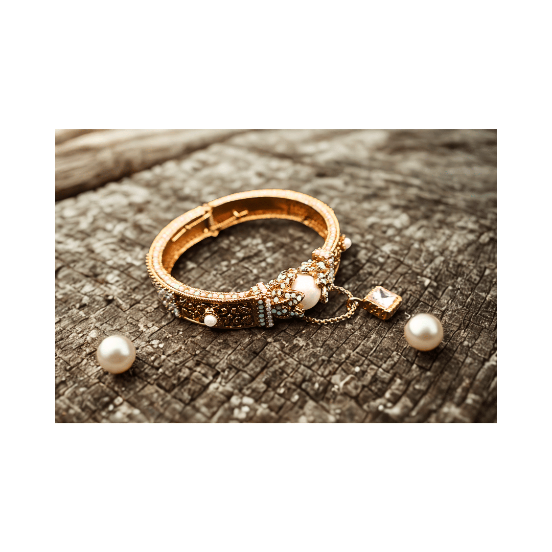 Golden adjustable Turkish bangle in turquoise color