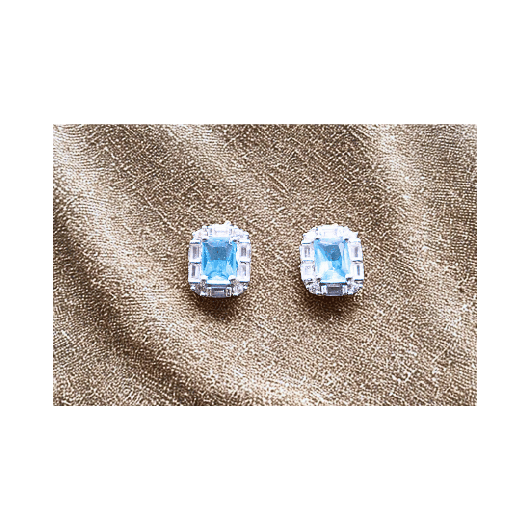 Firozi Rectangular studs