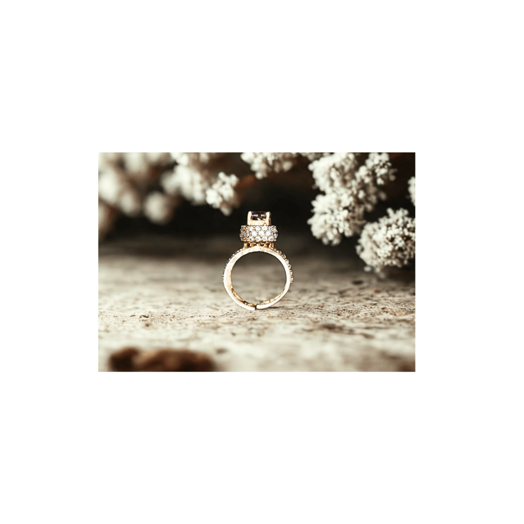 Turkish ring with purple stone