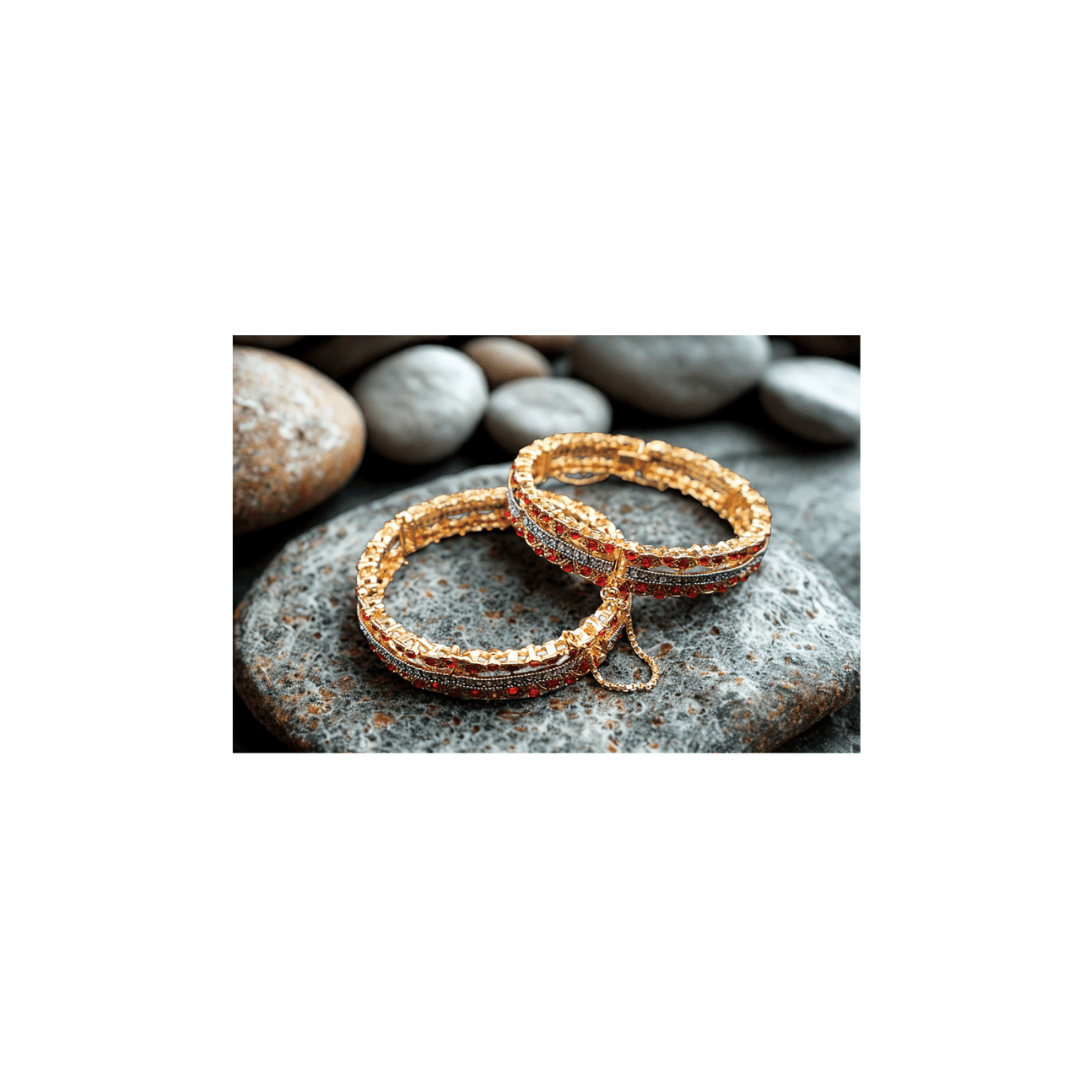 Pair of bangles in red