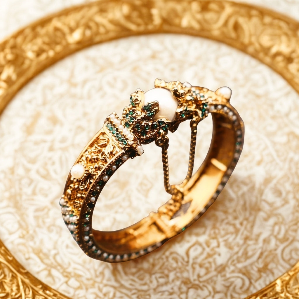 Golden adjustable Turkish bangle