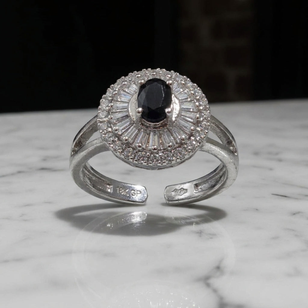 Adjustable silver ring