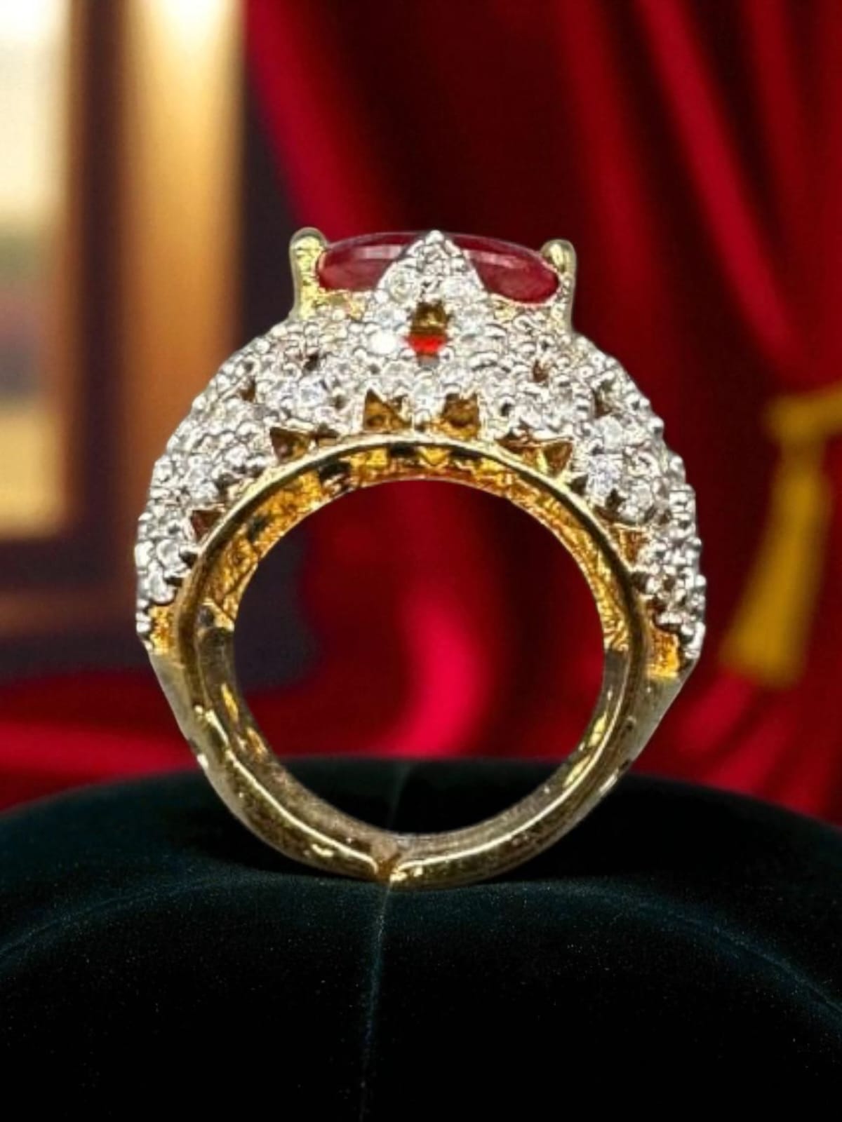 Turkish big ruby stone ring