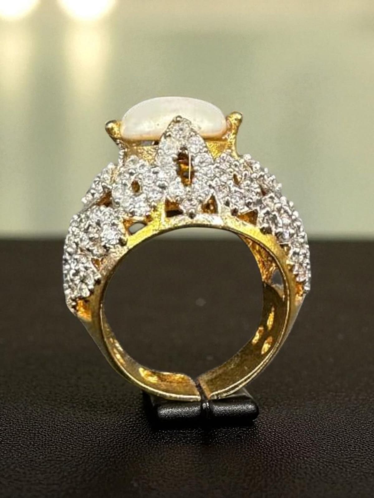 Turkish big round pearl ring