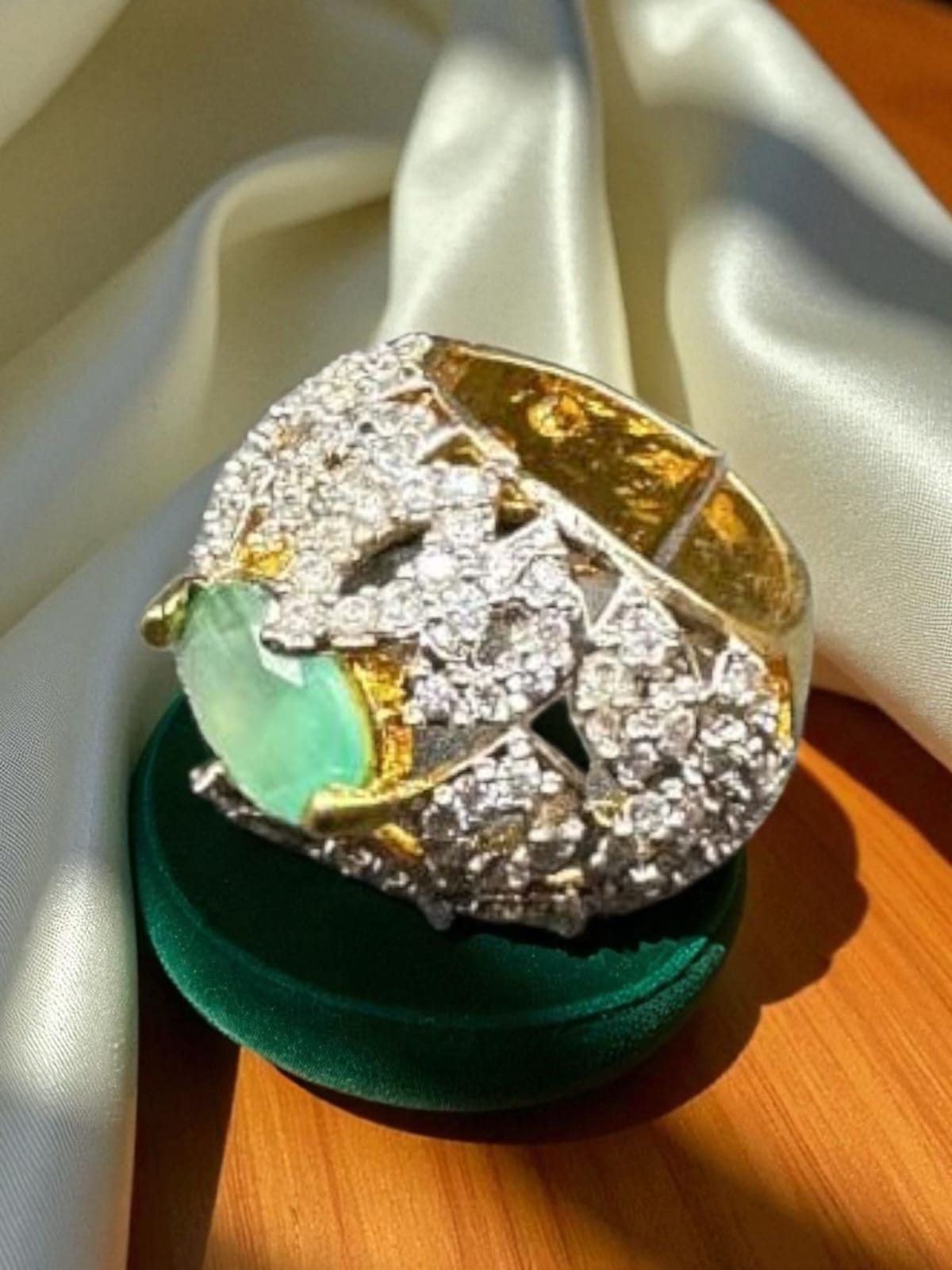 Turkish big turquoise stone ring