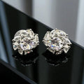 Diamond cut zircon studs