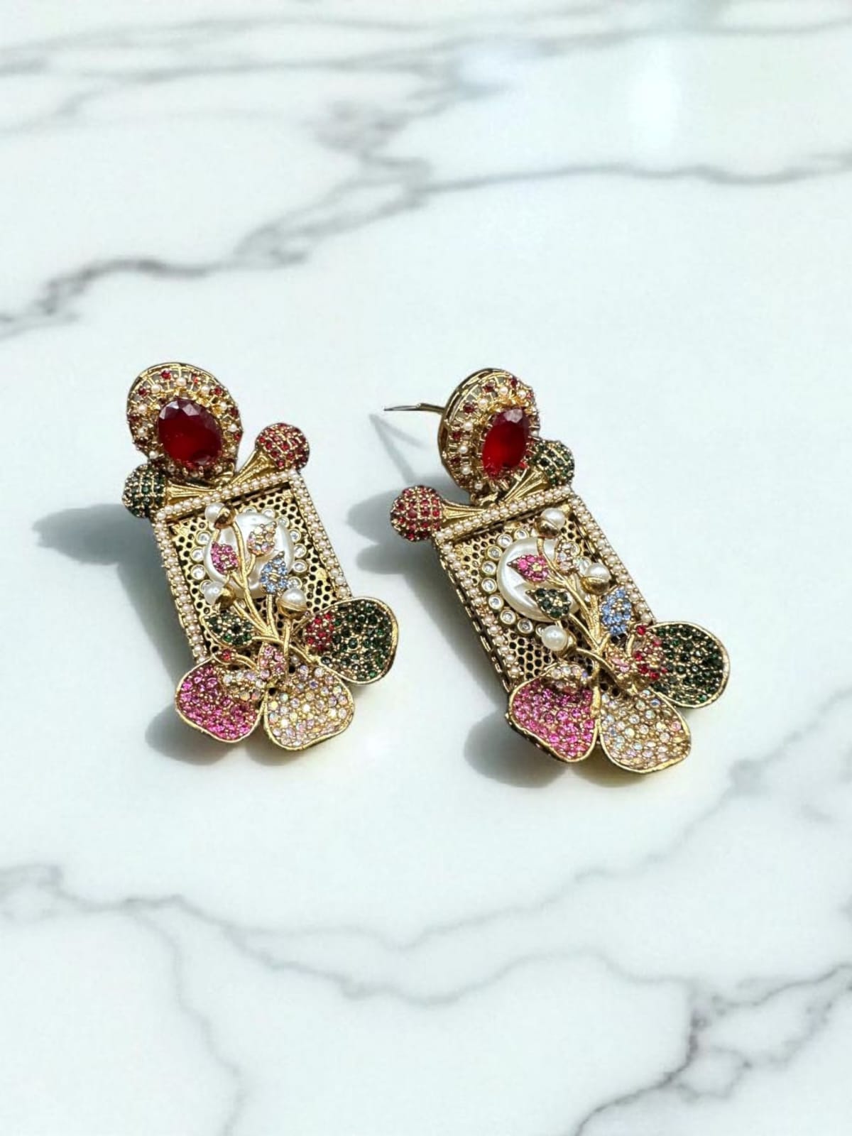 Turkish graceful multi color earrings
