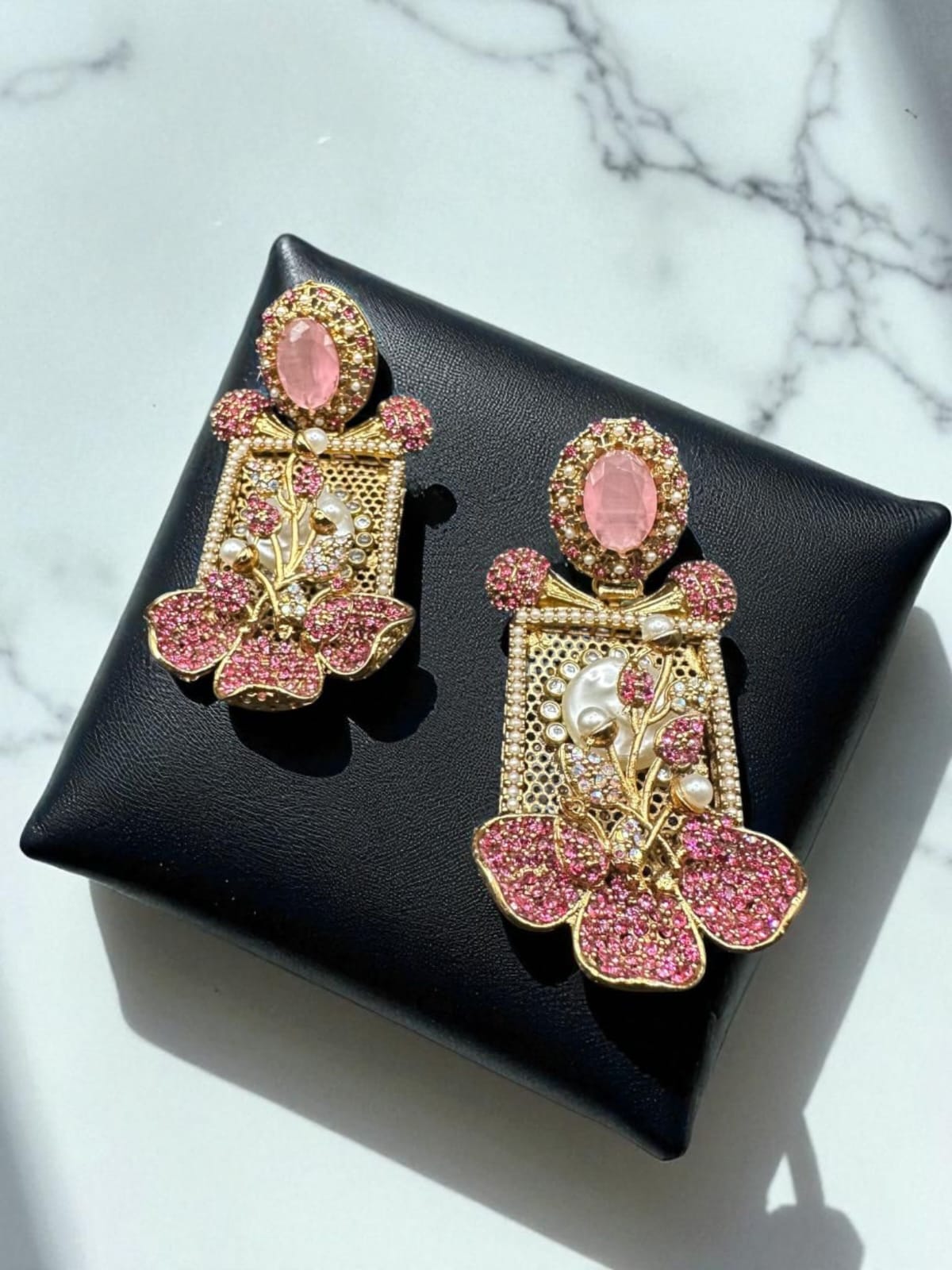 Turkish graceful pink earrings