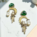 Turkish classic emerald earrings