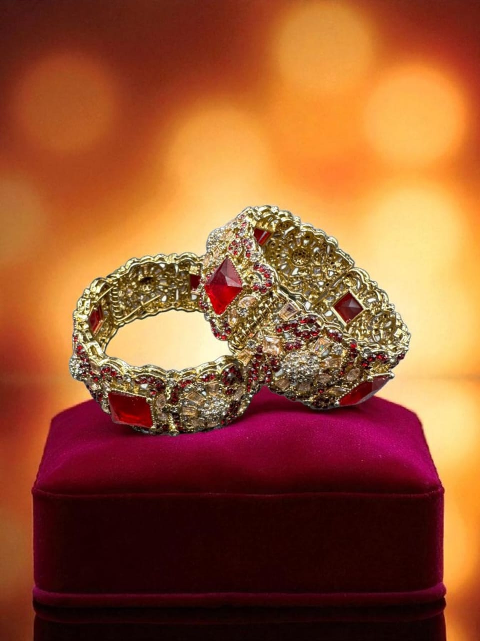 Turkish bold red bangles