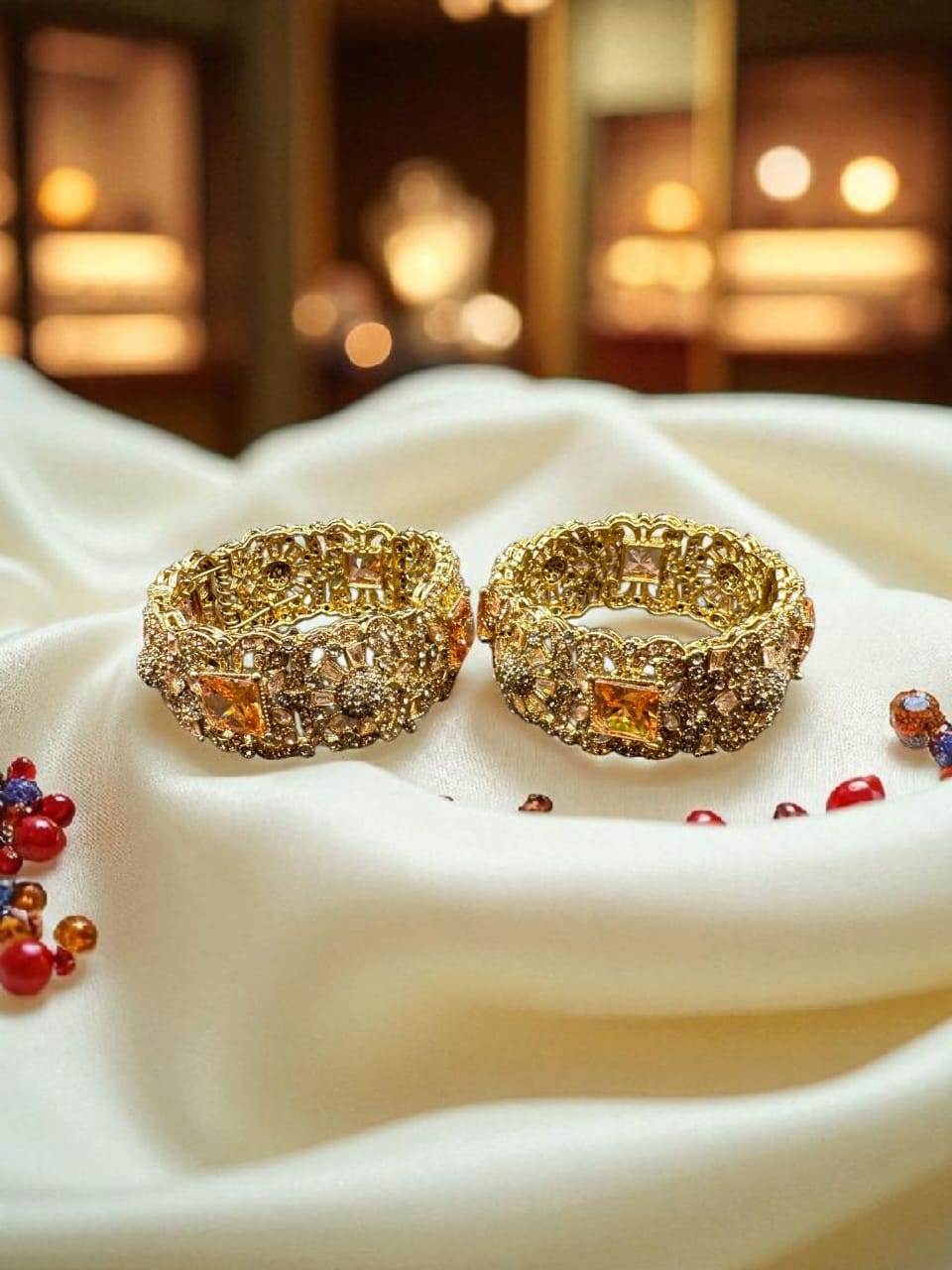Turkish bold champagne bangles
