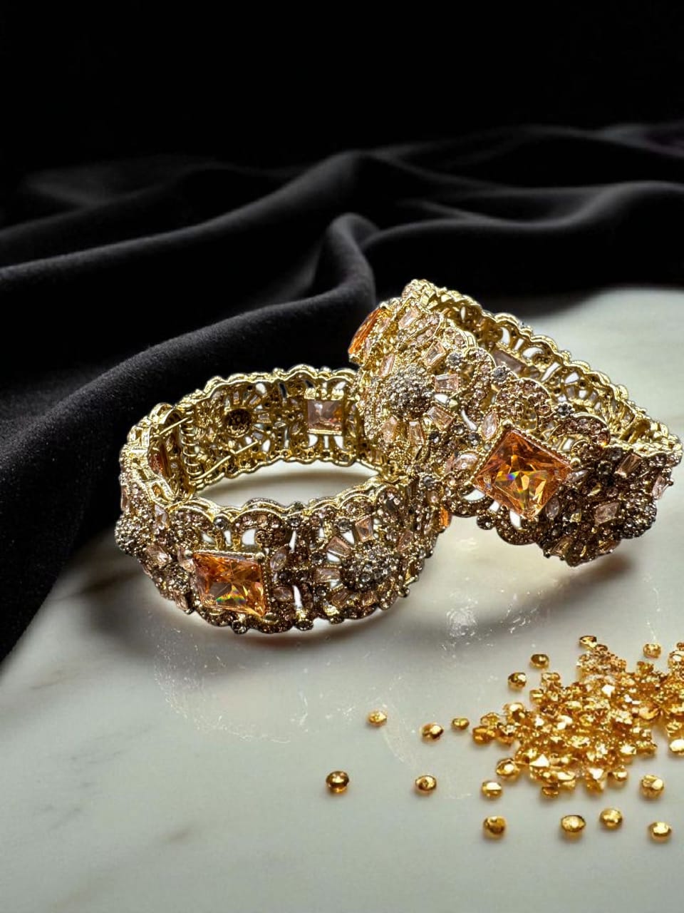 Turkish bold champagne bangles