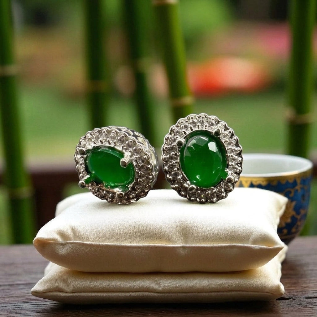 Zircon studs with stone